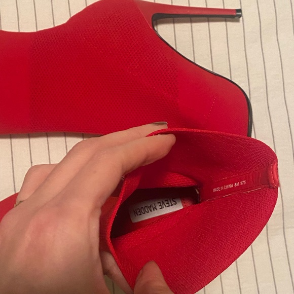 Knit, heeled, sock booties - Picture 4 of 11